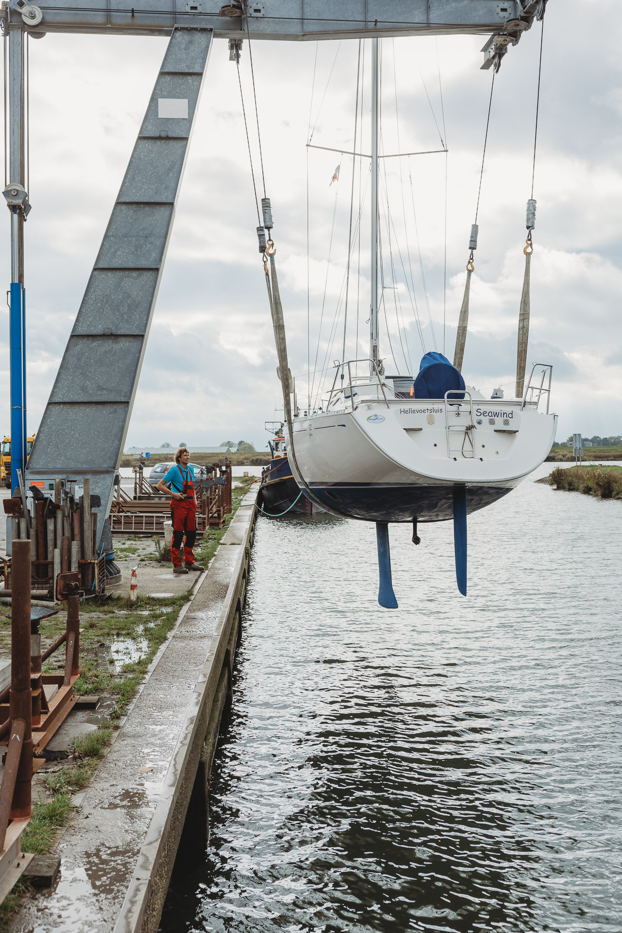 Eigen kraan voor hellingen